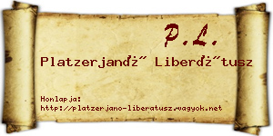 Platzerjanó Liberátusz névjegykártya